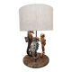 Lampe de table hippocampe vintage en céramique « Esprit marin »