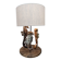 Lampe de table hippocampe vintage en céramique « Esprit marin »