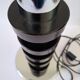 Chrome metal and wood lamp base from the 70s.