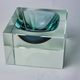 Ashtray Sommerso cubic gray by Seguso, Murano, Italy, 1970