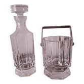 Carafe avec seau à glaçons en cristal de Sèvres