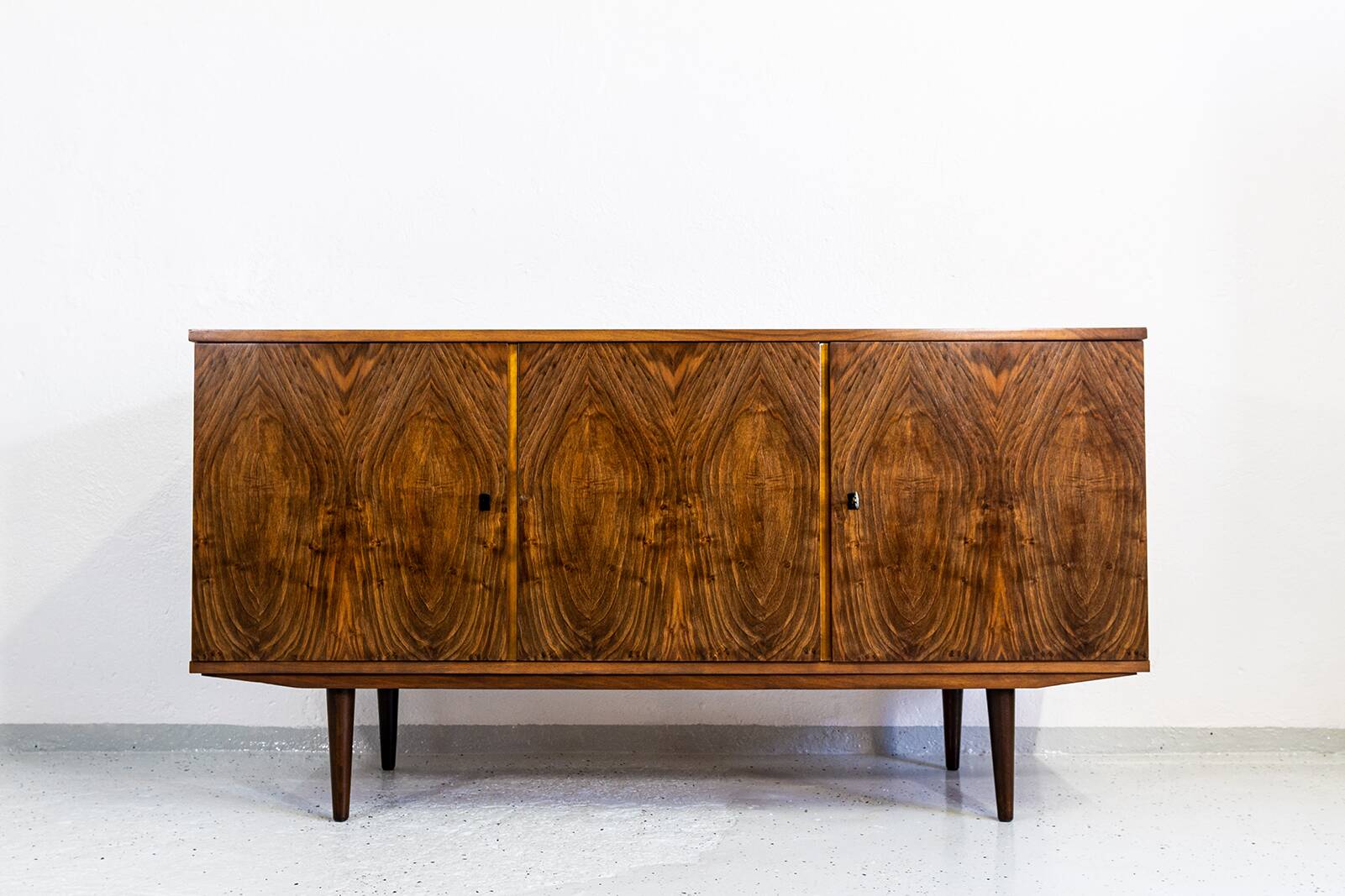 Vintage Walnut Sideboard By Lfm, Poland, 1970s