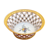 Openwork basket Faience Malicorne (Sarthe) TE Tessier Emile (1887-1971)
