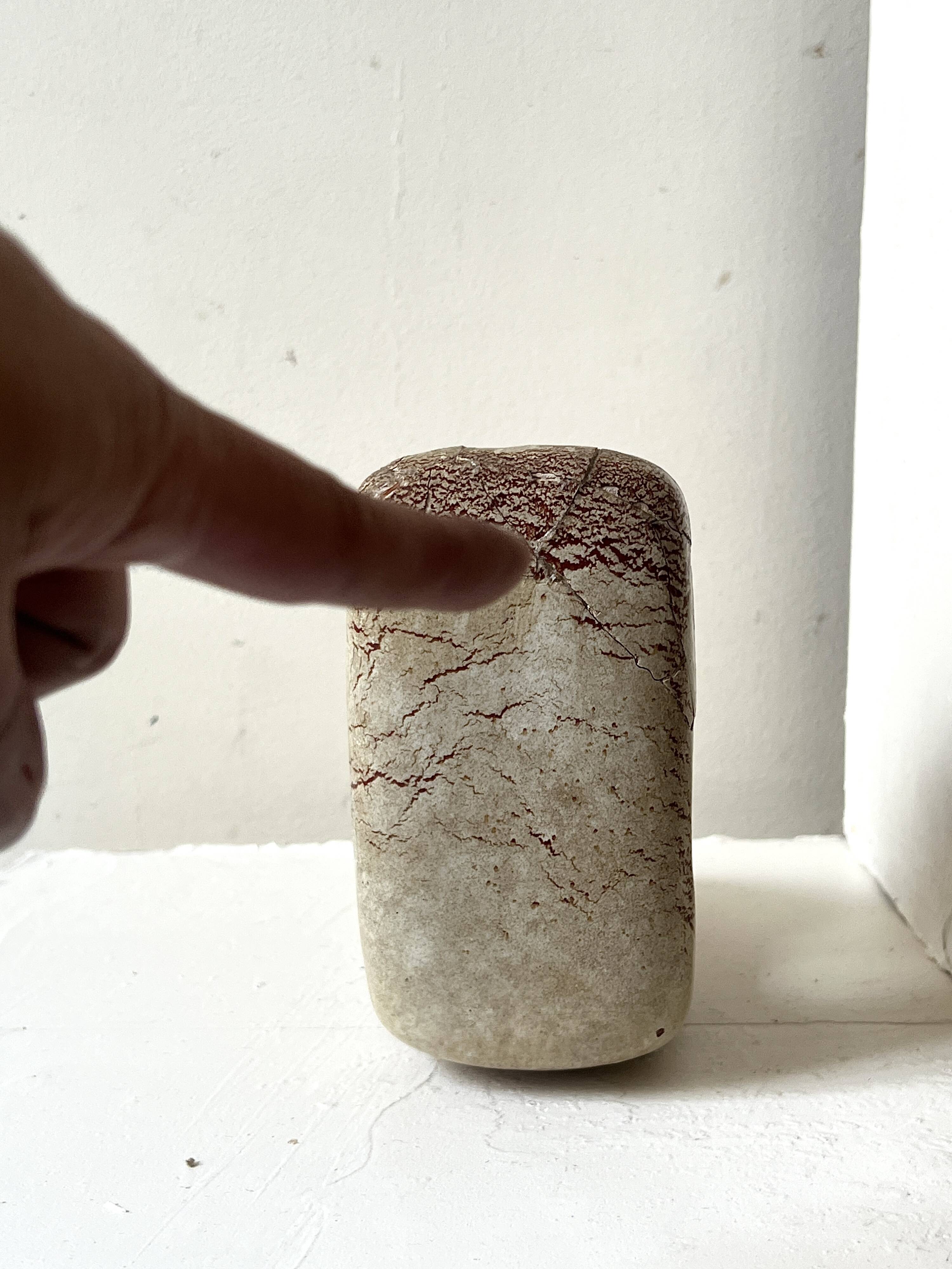Sculptural and graphic ceramic vase by Bertoncello, Italy 1970