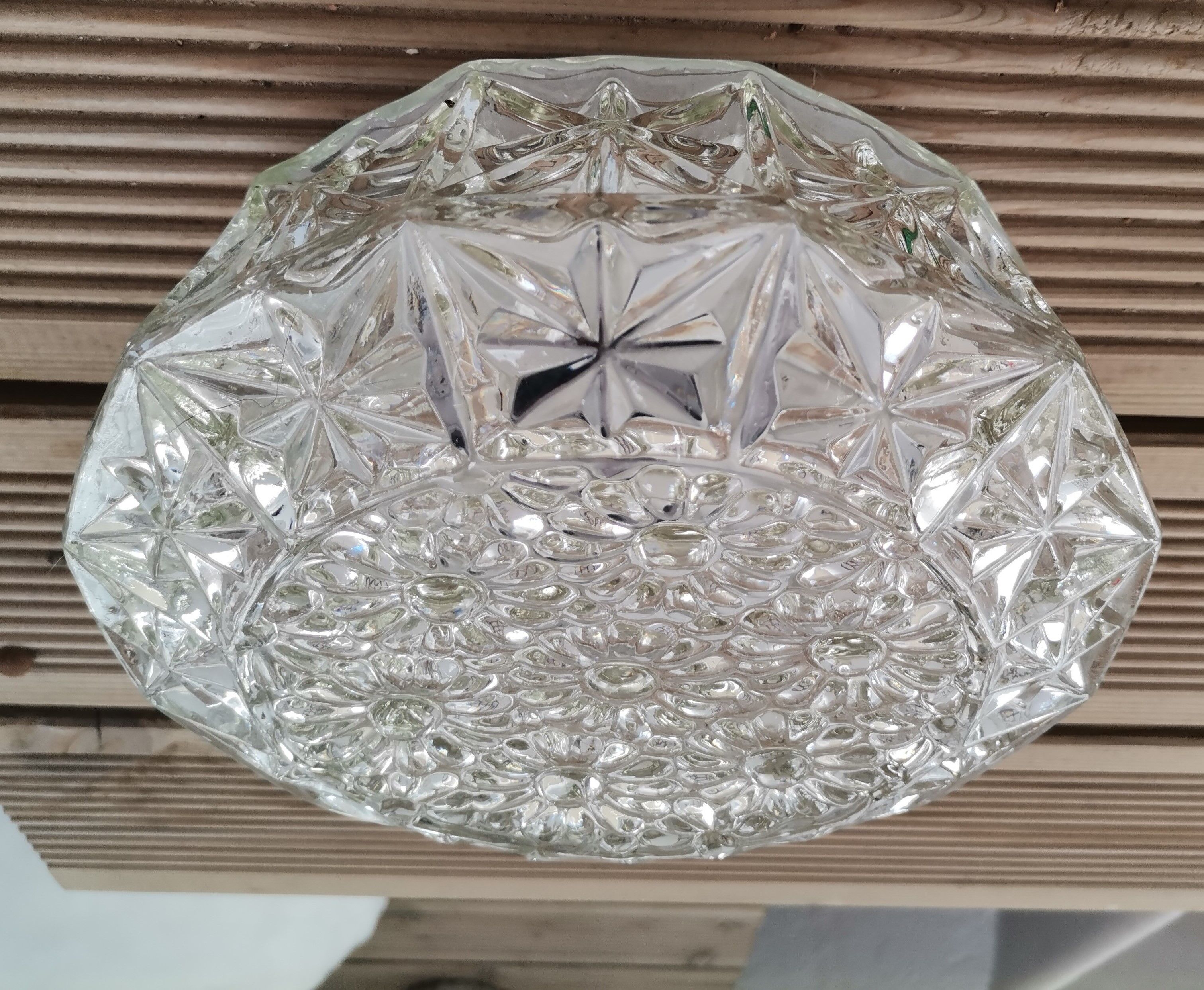 Vintage clear glass flush mount lamp
