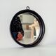 Brutalist antique mirror in wrought iron DLG Jean Touret