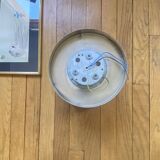 Wall light or semi-spherical ceiling light in white opal glass with a rose.