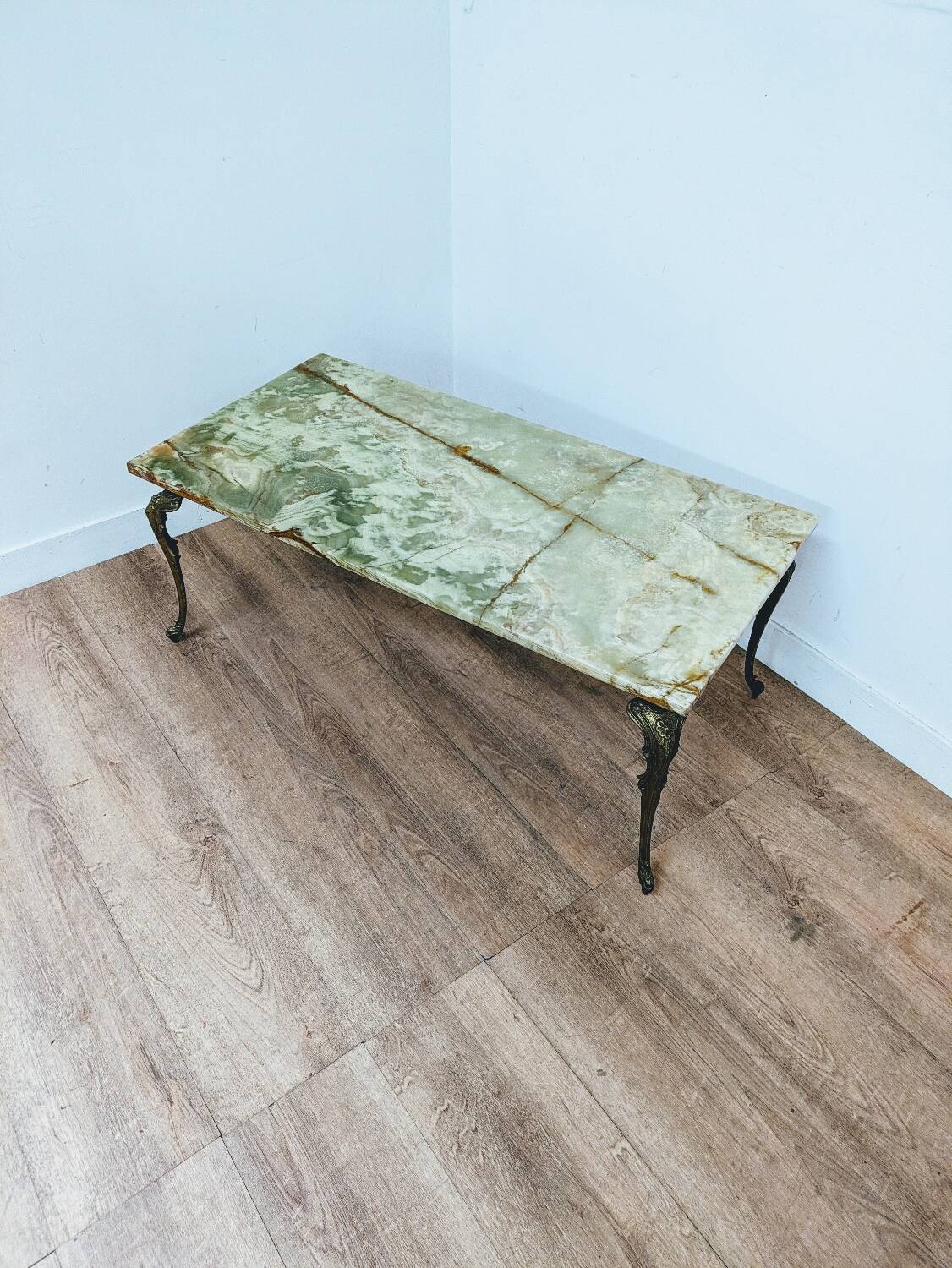 Marble and metal coffee table