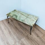 Marble and metal coffee table