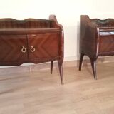 1950s Rosewood Nightstands, Mid Century Designer Nightstand