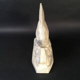 Salt-glazed stoneware sculpture, Roger Guérin, stylised fish, Art Deco