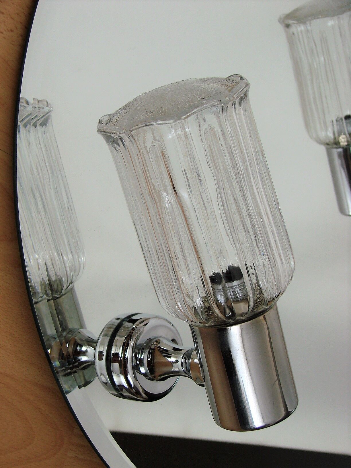 Mirror with sconces, 1980s