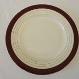 Digoin sarreguemines opaque porcelain dinner plates, pasteur pattern