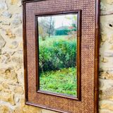 Vintage mirror, bamboo, cane and rattan, circa 1960's