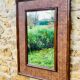Vintage mirror, bamboo, caning and rattan, circa 1960s