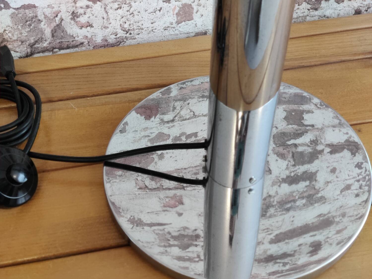 Iconic floor lamp by Gaetano Sciolari, chrome, 1970s - Space Age vintage