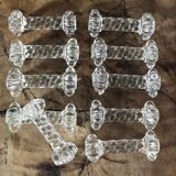 Moulded glass knife holders