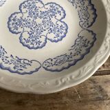 Deep iron earthenware plate Digoin Sarreguemines, "Cordoue" service