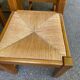 4 solid oak straw farmhouse dining chairs