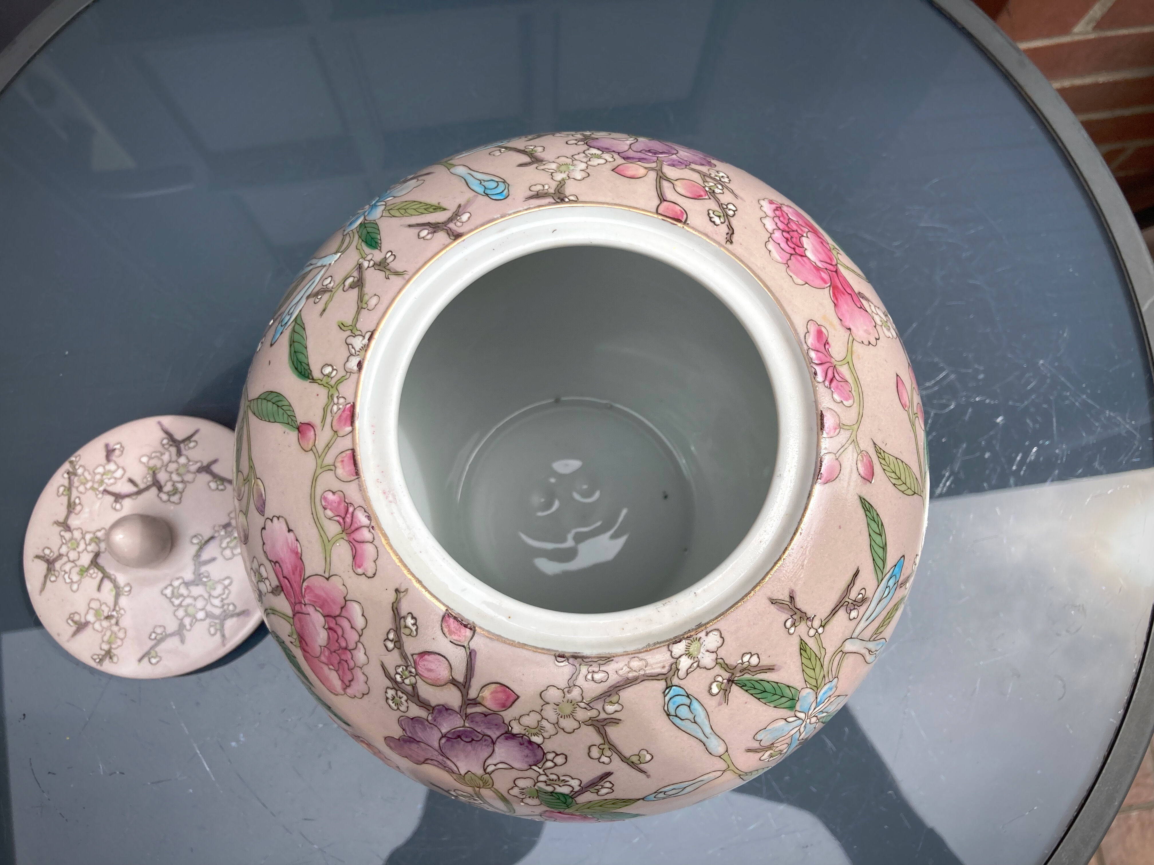 Pot couvert asiatique en émaux cloisonné