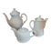 Set of 3 antique teapots/coffee pots