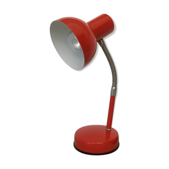 Flexible red desk lamp