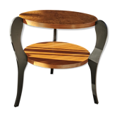 Art Deco pedestal table tripod walnut
