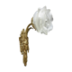 Applique ancienne en bronze doré à tête de bélier et feuille d'acanthe+tulipe fleur
