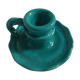 Green vintage ceramic candle holder