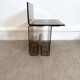 Side table - smoked Plexiglas bedside table Michel Dumas