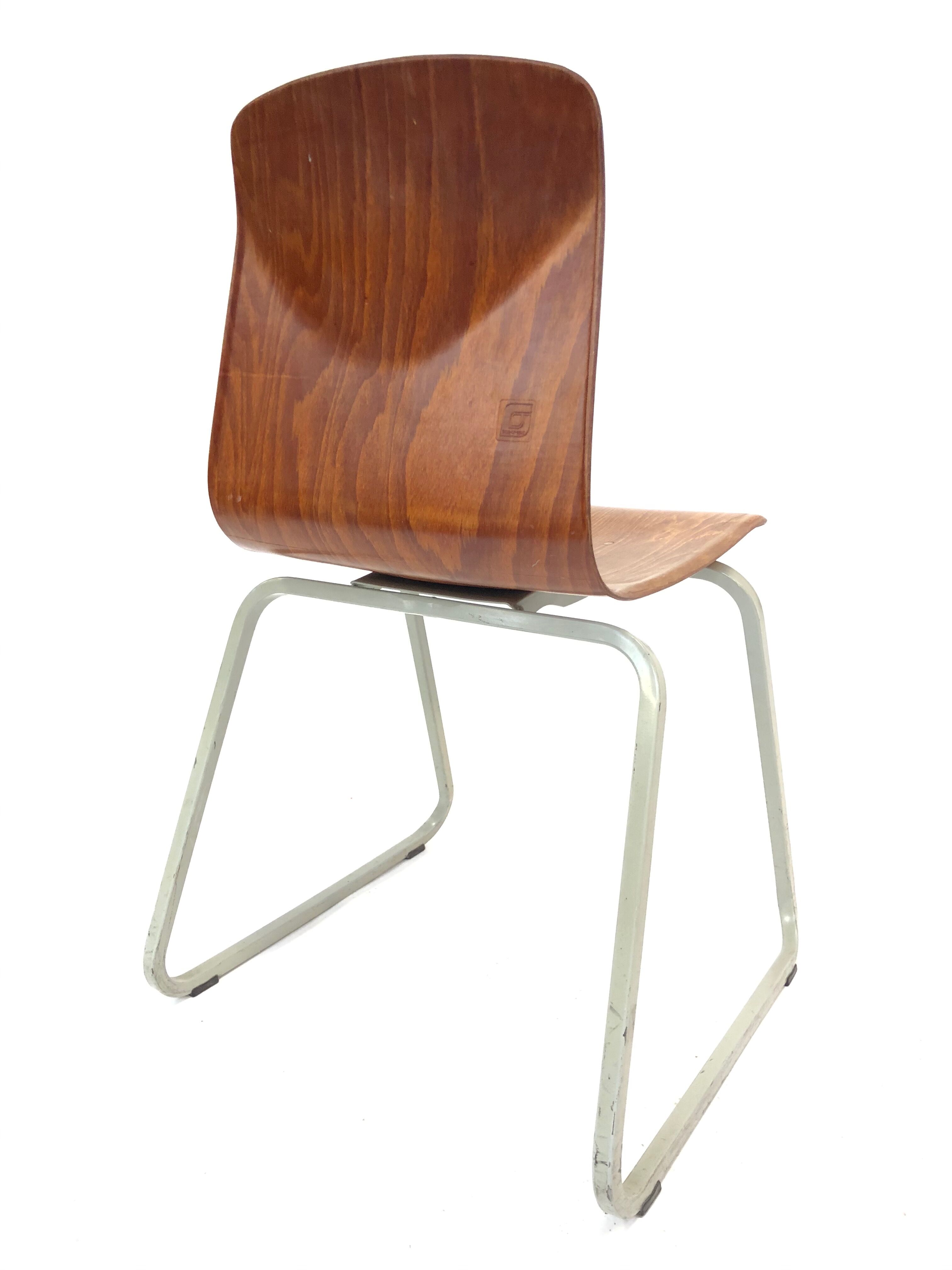Vintage industrial chair Galvanitas 'thur-op-seat' S23