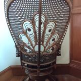 Large Armchair Peacock Emmanuelle/vintage rattan