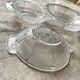 Vintage fruit salad set in glass, bowls and salad bowl
