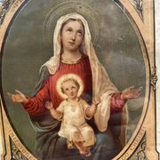 Image religieuse encadrée – "Per Mariam ad Jesum" – Paris, vers 1900