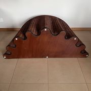 Vintage Console Wicker Trompe-l’Œil  Skirted Ghost Table