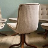 6 Swivel Bucket Chairs Scandinavian Design Vintage 60 70