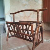 Rattan magazine holders