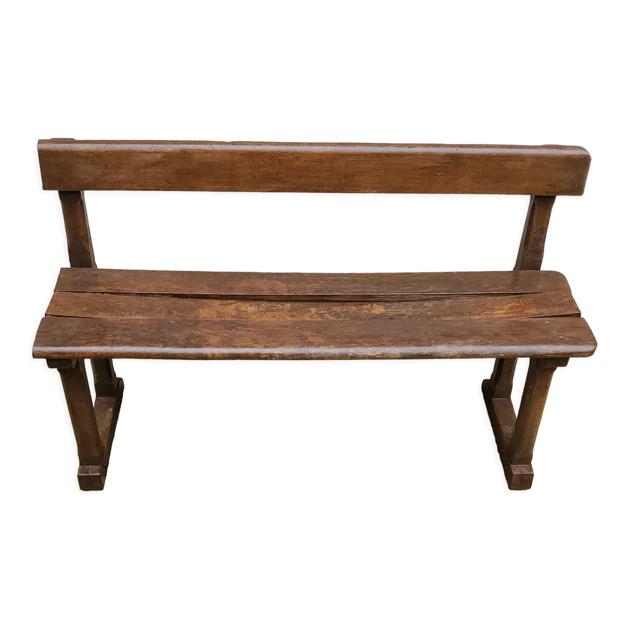 Solid wood school bench
