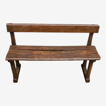 Solid wood school bench