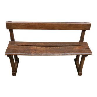 Solid wood school bench