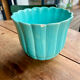Cache-pot en céramique turquoise