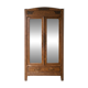 Art Deco wardrobe in solid oak with mirrors