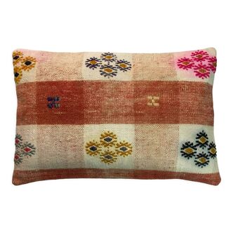 Housse de coussin vintage turque faite à la main, 30 x 50 cm