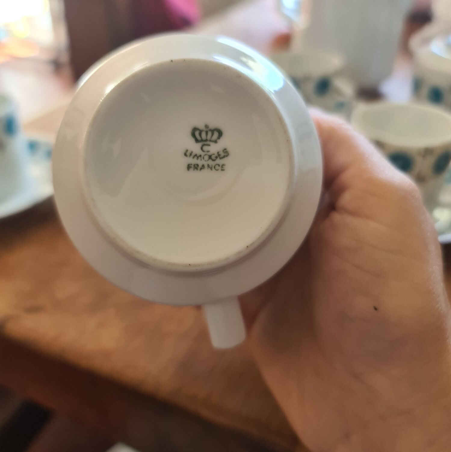 Limoges France porcelain coffee service circa 1970