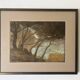Pastel landscape under glass signed Henri Marchal