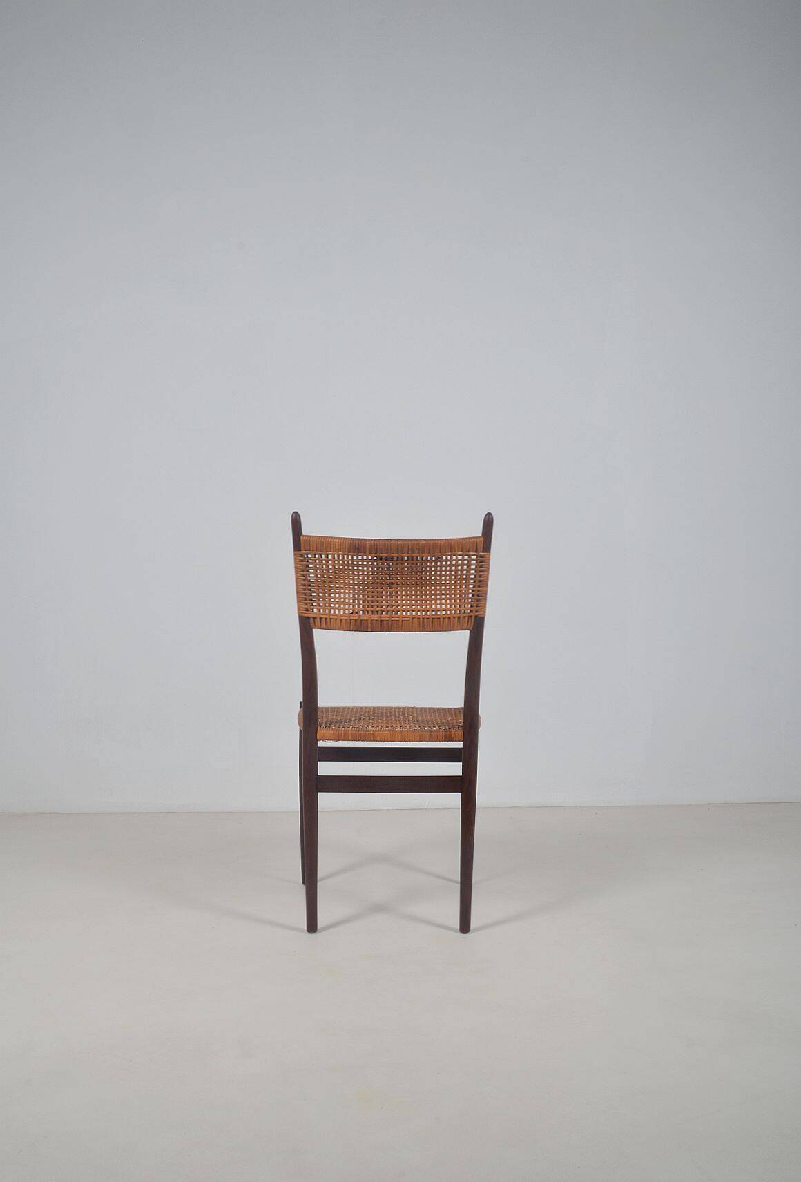 Teak and rattan chair, 1960s