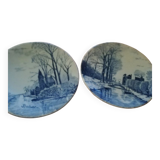 Set of 2 Delft plates