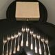 Dessert cutlery service 12 silver metal forks