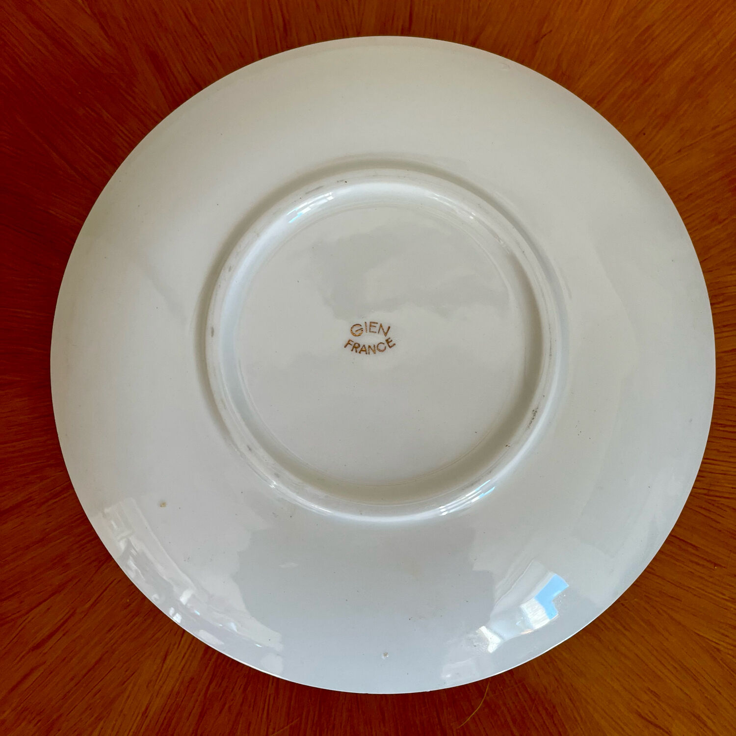 Set of 5 vintage Gien cheese plates