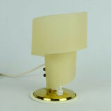 1950s mid century table lamp brass plastic